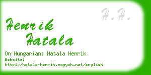 henrik hatala business card